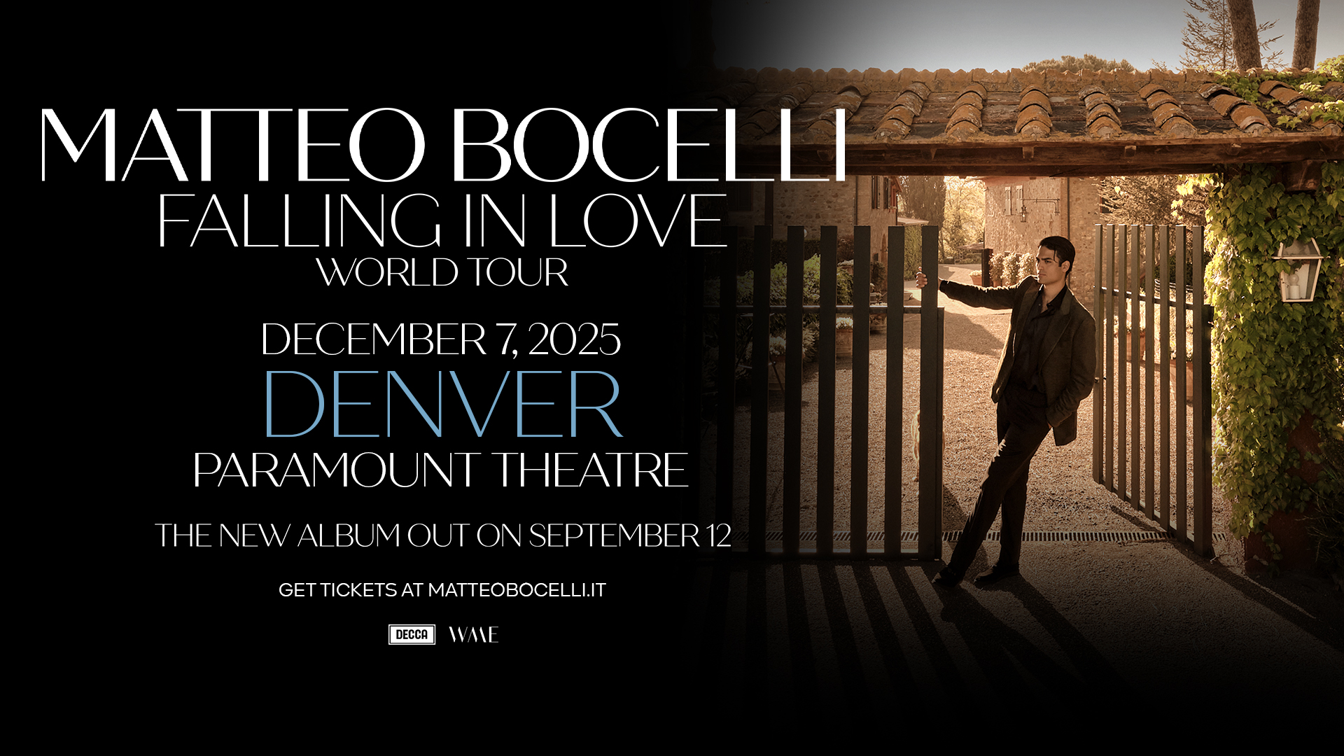 MATTEO BOCELLI - Falling In Love World Tour