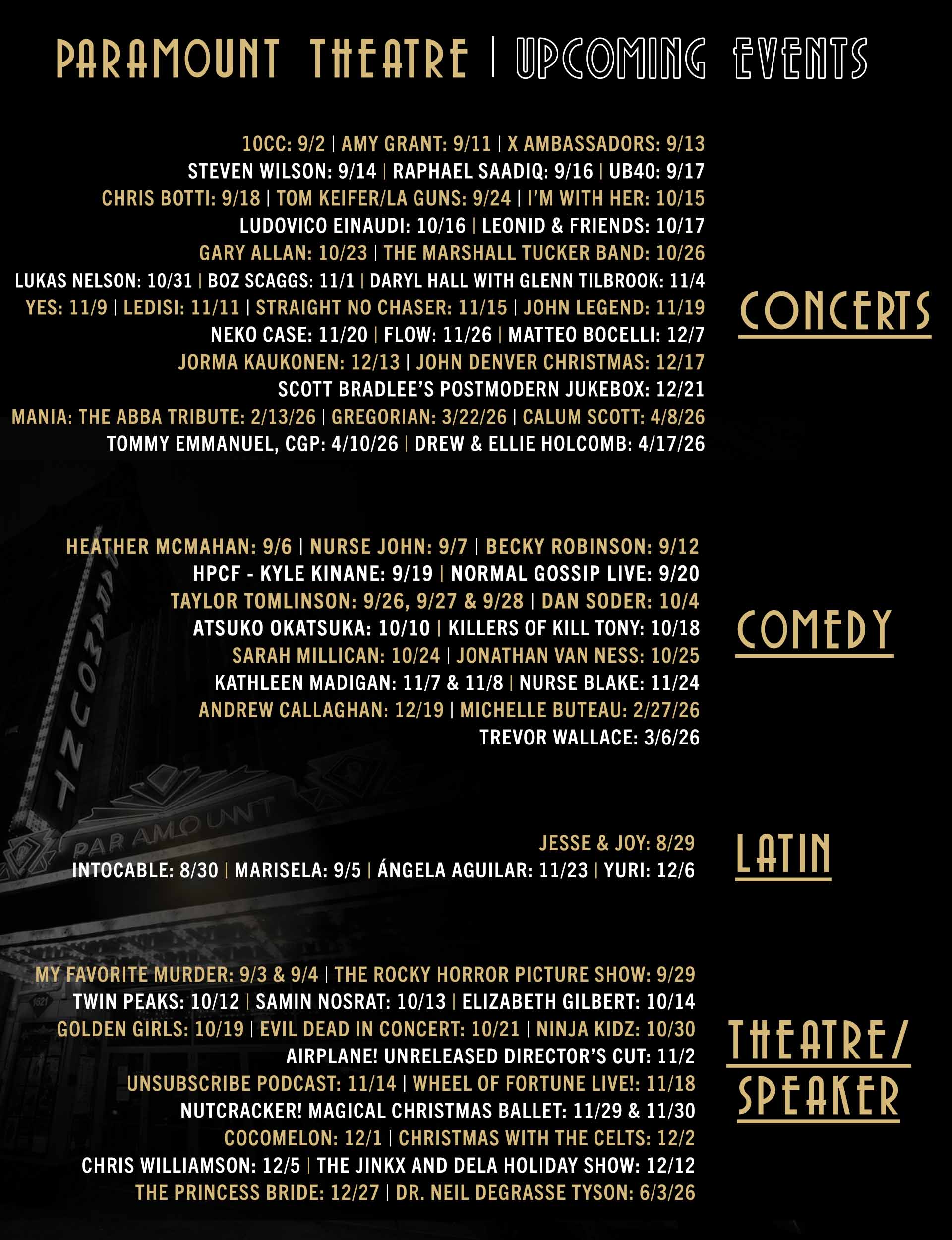 Upcoming Events