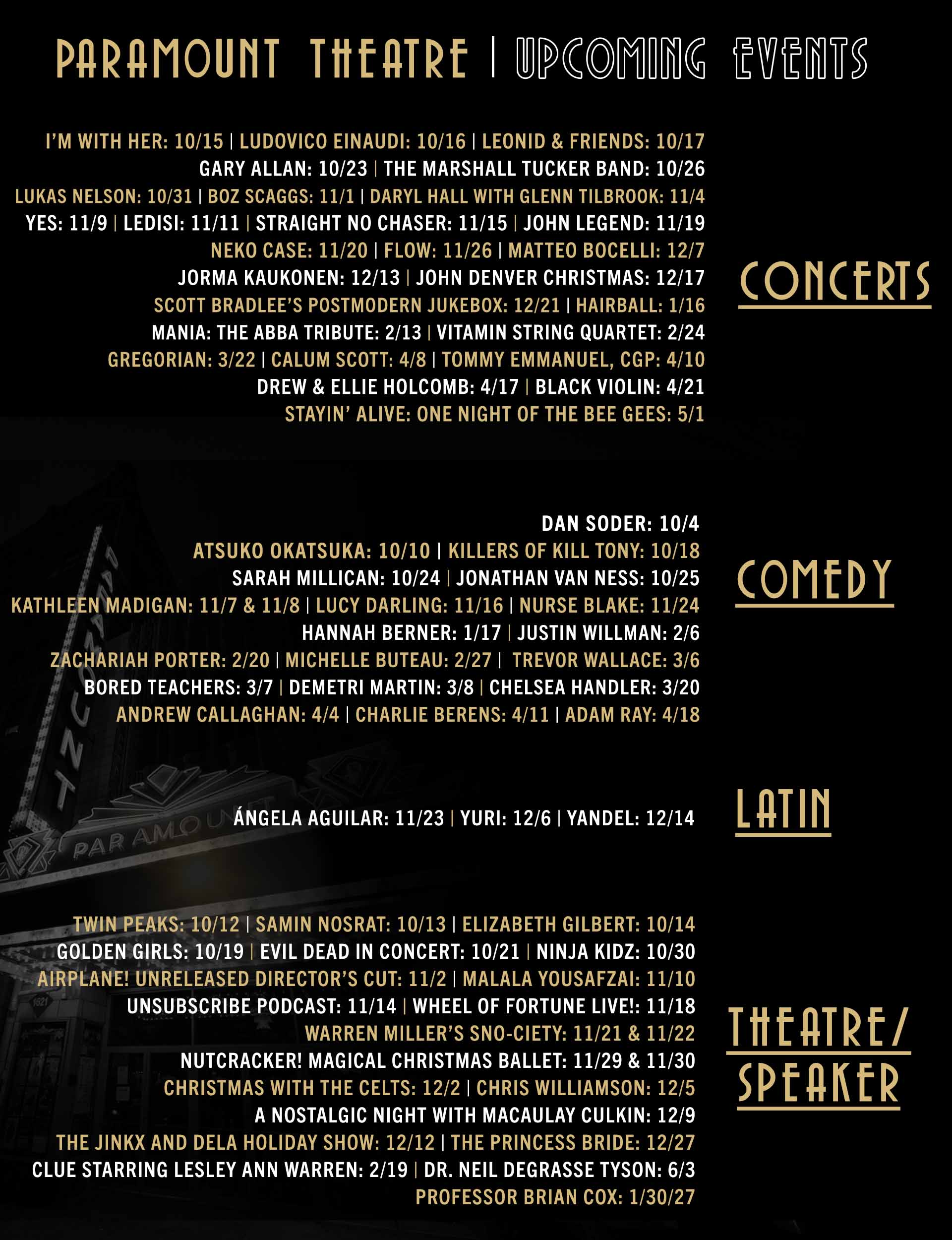 Upcoming Events