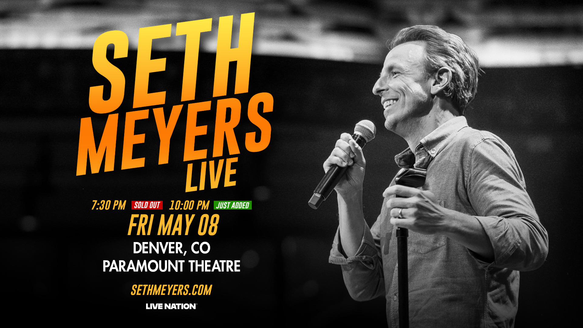 Seth Meyers: Live Friday, May 8 at 10:00PM