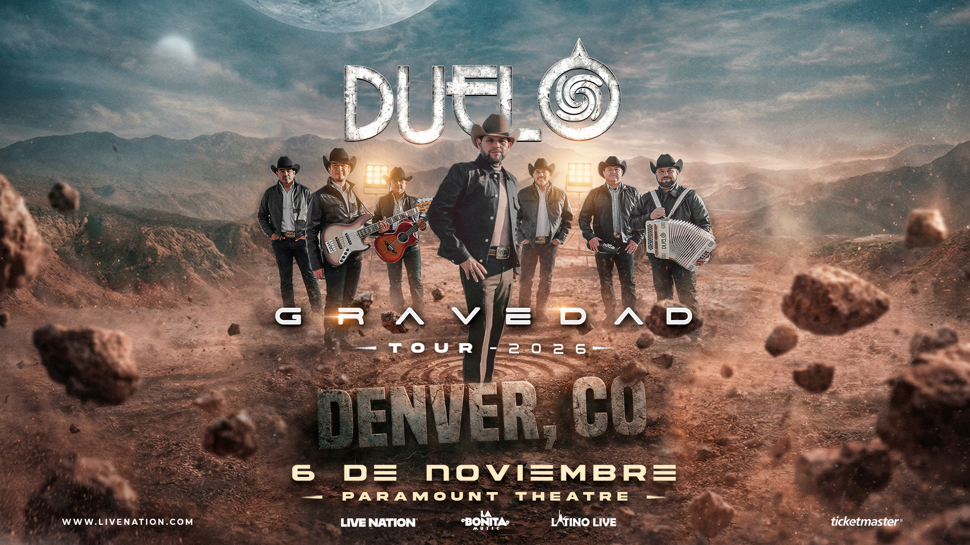 Grupo Duelo - GRAVEDAD TOUR 2026 Friday, November 6 at 8:00PM
