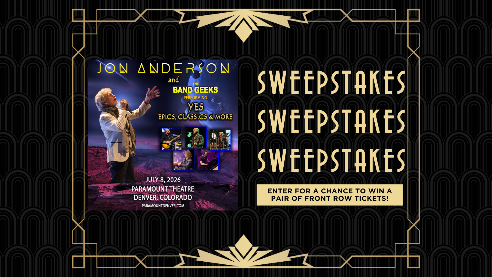 Jon Anderson Sweepstakes