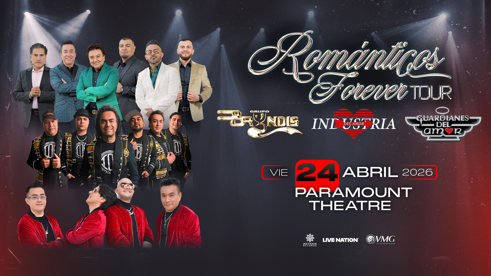 Grupo Bryndis, Industria Del Amor, Guardianes Del Amor - Romanticos Tour