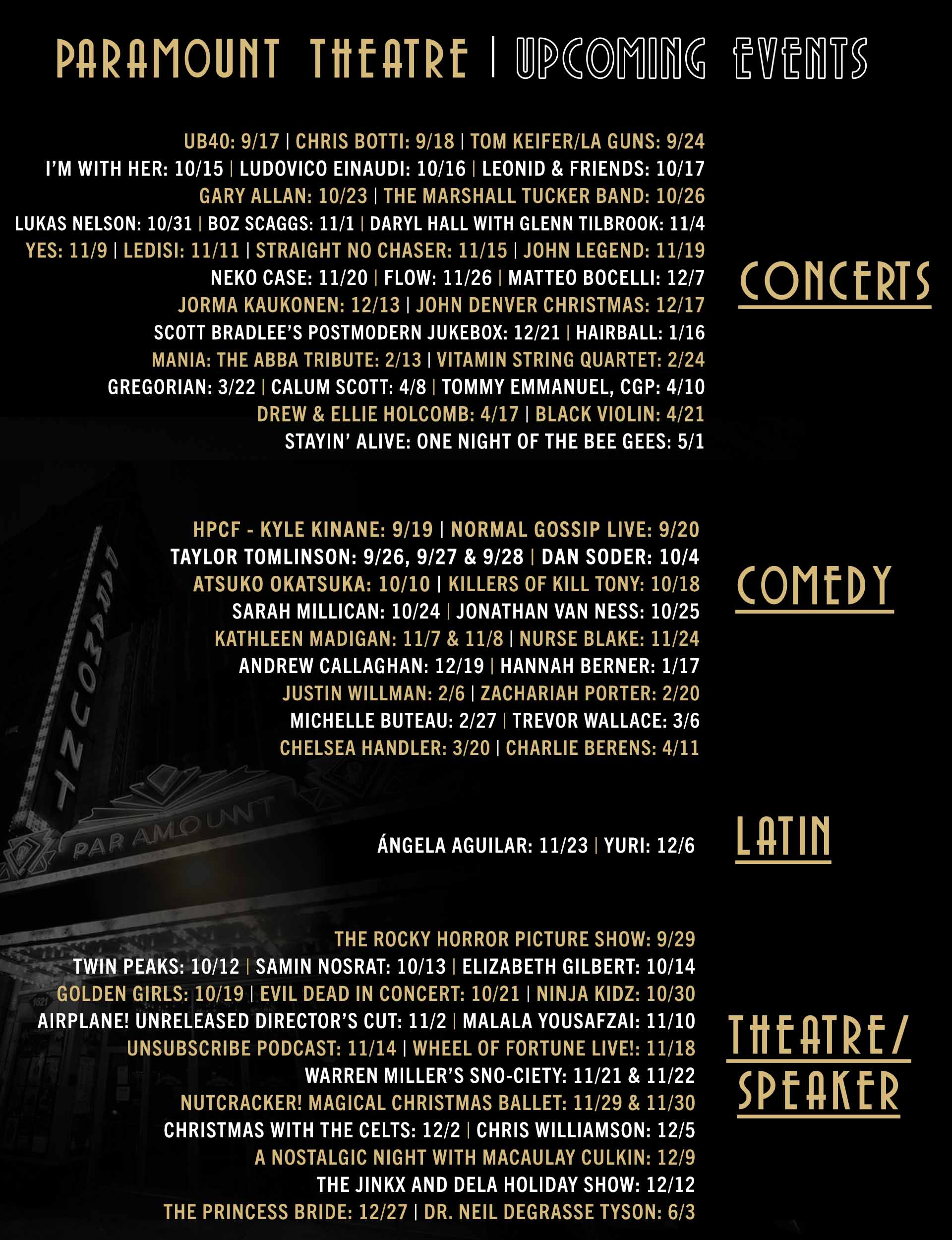 Upcoming Events