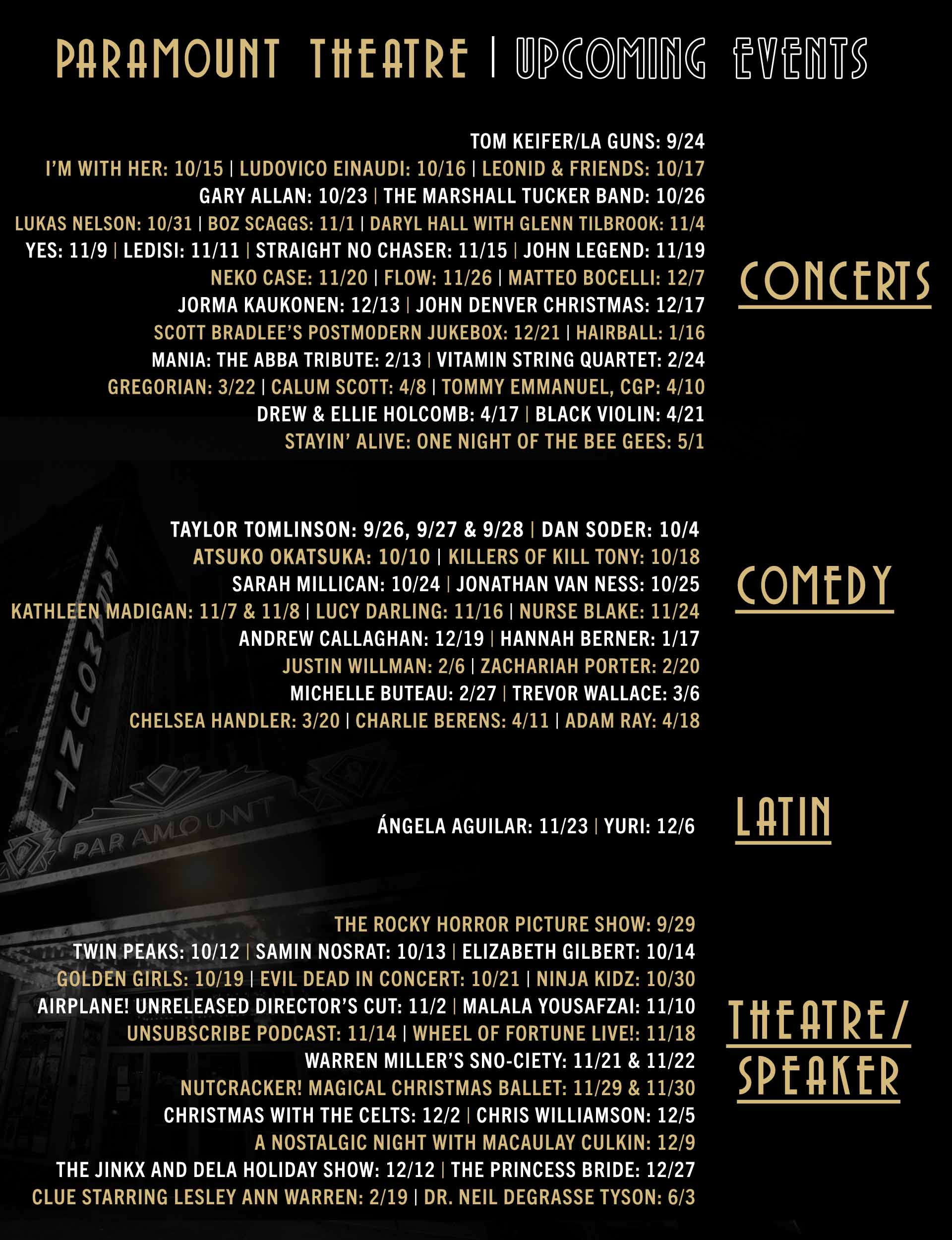 Upcoming Events