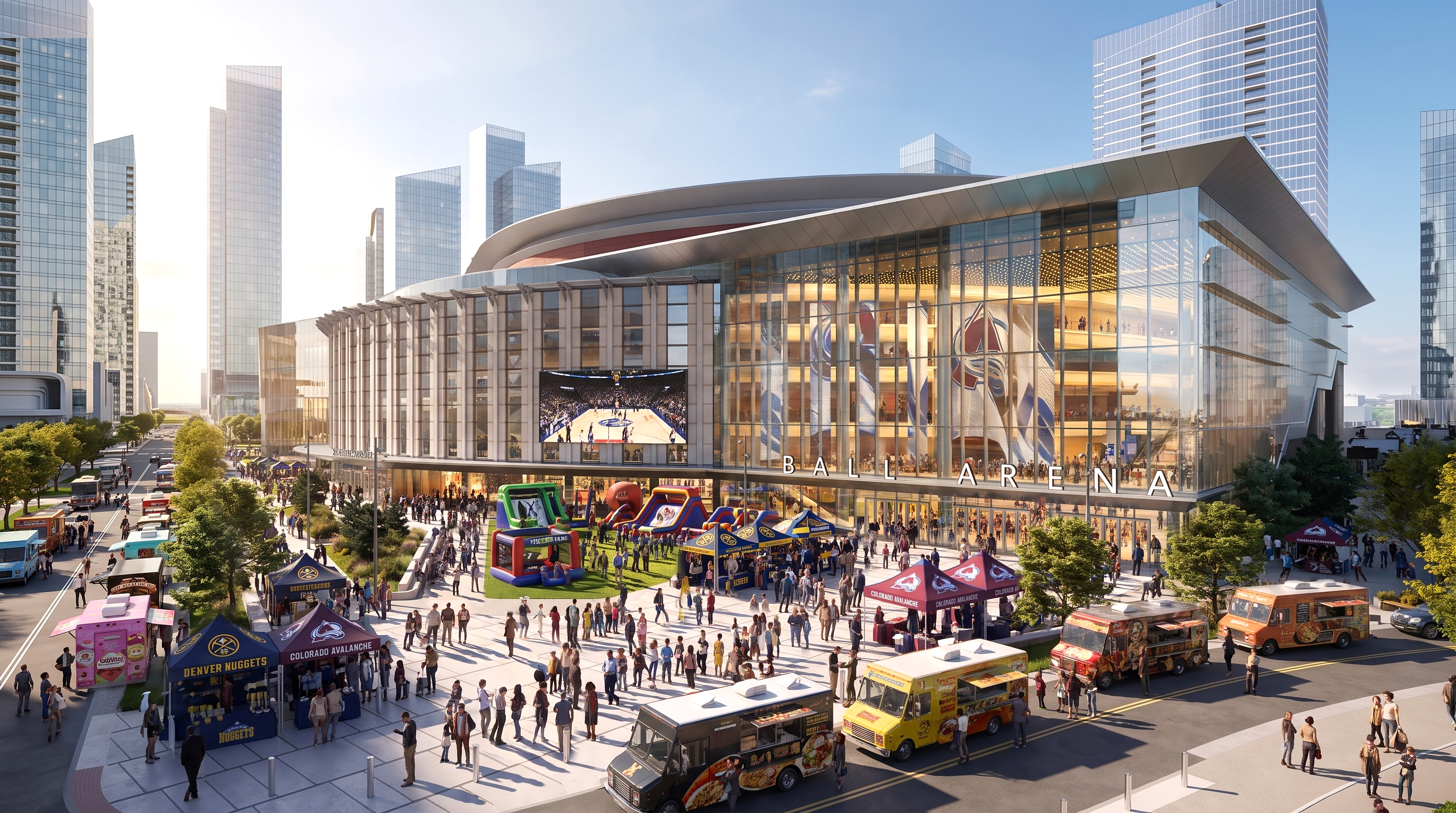 Ball Arena Construction Rendering