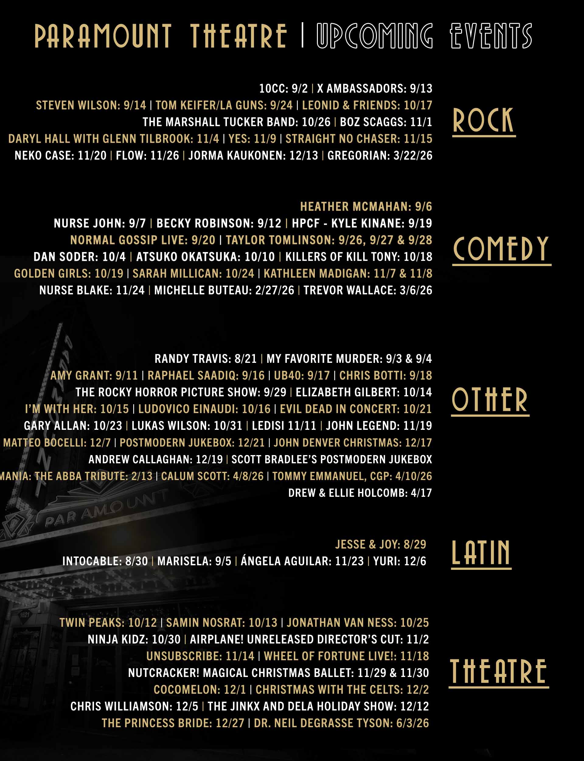 Upcoming Events